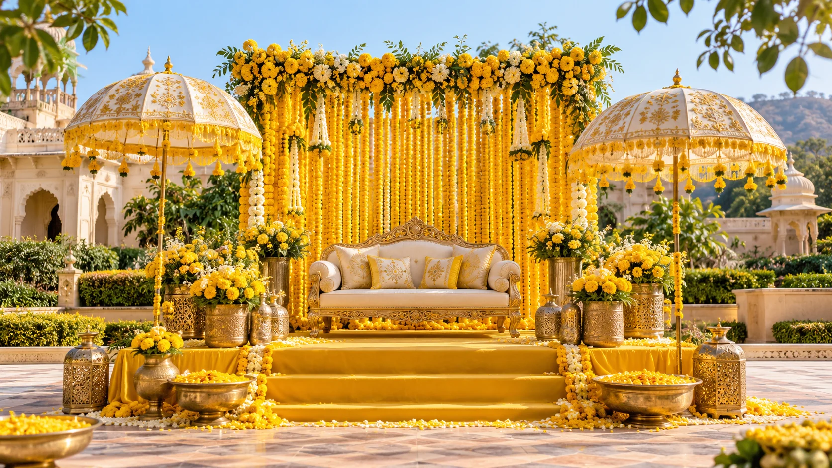 Haldi illustrative decoration concept